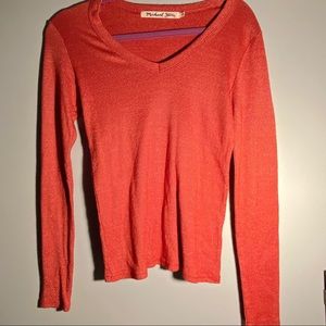 Red long sleeve top